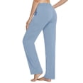 thumbnail image 3 of SPECIAL MAGIC Women Cotton Yoga Sweatpants with Drawstring Wide Leg Lounge Pajama Pants for Workout Jogging Running Home & Leisure, 3 of 7