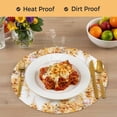 thumbnail image 4 of Yellow Wisteria Round 15 Inch Placemats Set of 8, Sprinng Summer Pastoral Botanical HeatResistant Non Slip Place Mats for Dining Table, Wipeable Braided Kitchen Table Mats for Housewarming, 4 of 9