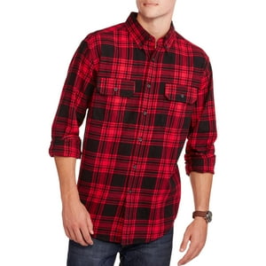 Faded Glory Men's Long Sleeve Flannel Shirt