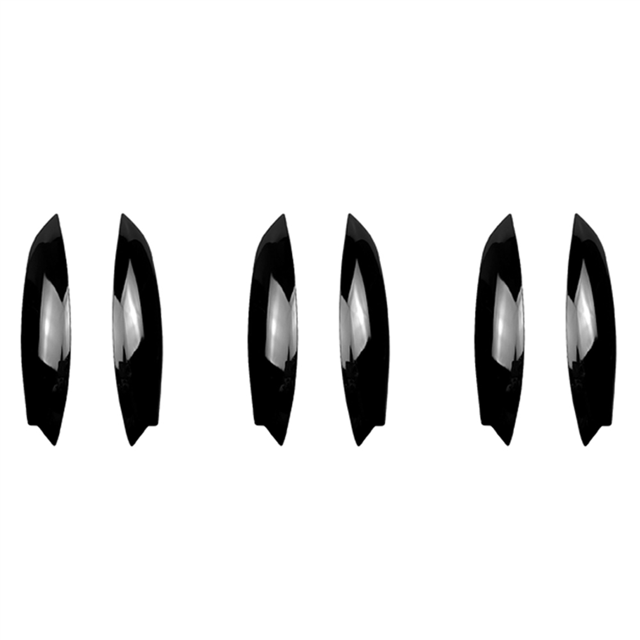 6x Bright Black Headlights Eyebrows Eyelids Cover Eyelash Head Light Lamp Stickers for Golf 5 R32 MK5 2005 2006 2007