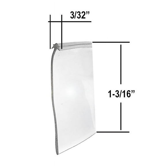 Gordon Glass Clear 1-3/16" "Star Tip" Type Shower Door Bottom Seal and Sweep - 36" Long