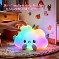 thumbnail image 4 of Cute Cloud Shaped Rechargeable Silicone Night Light, Soft Warm & RGB Color Changing Lamp, Portable Dimmable LED Bedside Lamp for Bedroom Dorm Office Home Decor Holiday Gift, 4 of 7