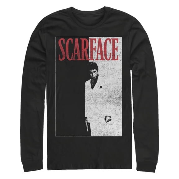 Men's Scarface Distressed Poster Long Sleeve Shirt
