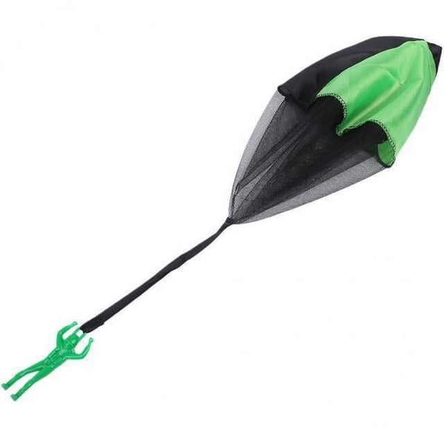 Almencla 3xHand Throwing Parachute Outdoor Sports Kid Flying Trow Toy Game Green 4 Pcs
