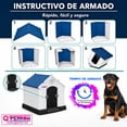thumbnail image 4 of Casa Para Perro Q Perrón Raza Grande Con Puerta Color Azul, 4 of 10