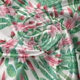 thumbnail image 7 of Ambesonne Floral Valance & Curtain, Rosebuds with Cactus Art, 55"x30", Fern Green Pastel Pink, 7 of 7