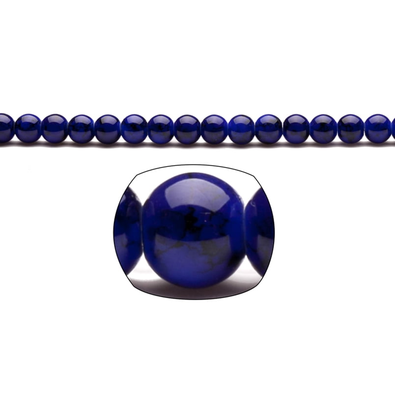Cobalt Blue 12mm 20 Frosted Sea Glass Round Beads Matte 