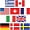 Flag Cutouts, variant on PMU Mini International Multicolor Flag Cutouts (10/Pkg) Pkg/1
