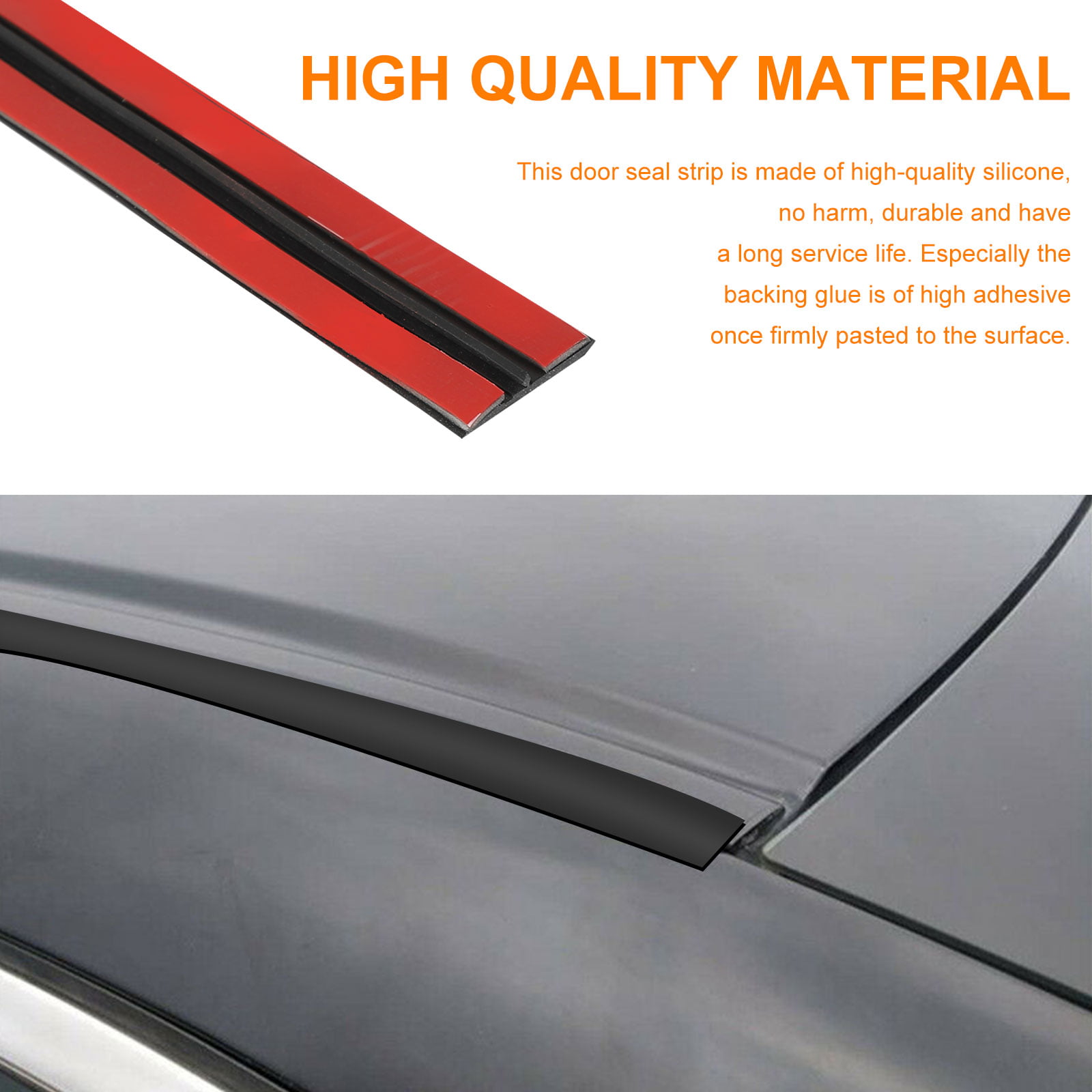 B Shape Wind Noise Reduction Weatherstrip for Car Window Door Engine Cover Trunk EEEKit Weather Stripping for Car Doors 33Ft Universal Self Adhesive Automotive Rubber Weather Draft Seal Strip 