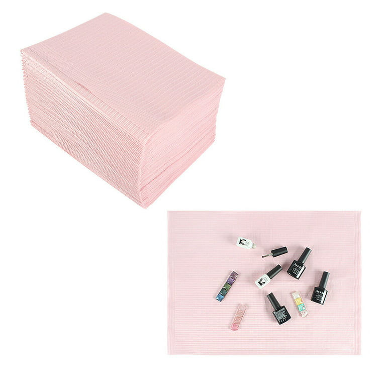 LXIANGN 125PCS Disposable Nail Art Table Towels Mat 13 X 17 Waterproof 3  Ply Nail Art Mat Paper Sheet Clean Pads Tattooing Table Mat Nail Table
