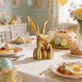 thumbnail image 5 of Large Easter Gold Bunny Statue for Home Table Centerpieces, 5 of 8