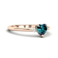 thumbnail image 3 of 4.06ct AAA Lab Created Alexandrite & Moissanite in 14K Rose Gold Plated Heart Ring Vintage Antique Art Deco Solitaire Ring for Women Gift, 3 of 3
