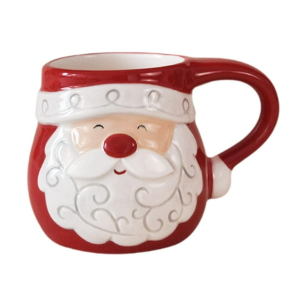 Taza de café navideña Mark Cup, creativa, ligera, reutilizable, para desayuno Papá Noel