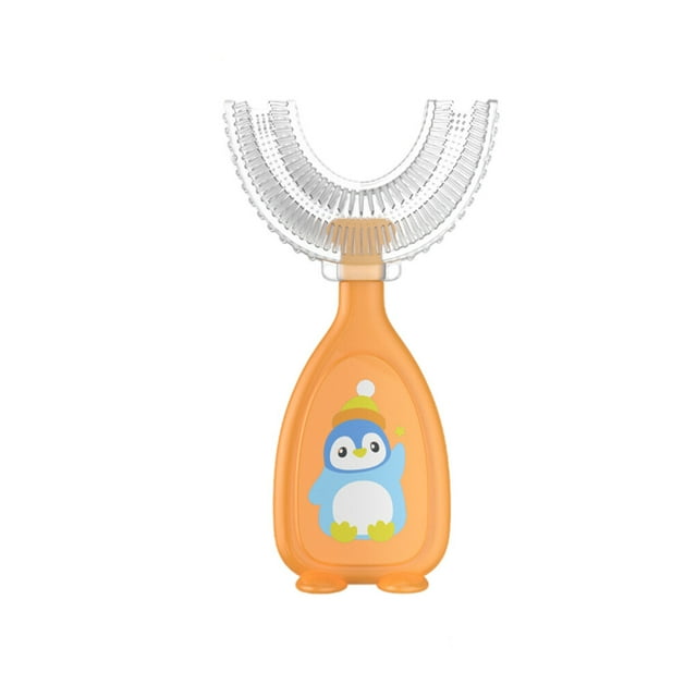 Inteprter Cepillo de de silicona en forma de U de doble cara para limpieza de bebés, entrenamiento manual, mordedores de , dispositivo de viaje Type1 NO1