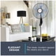 thumbnail image 4 of Rowenta VU5670 Turbo Silence Oscillating 16-Inch Stand Fan Powerful and Quiet with Remote Control,5-Speed, Silver, 4 of 5