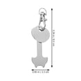 thumbnail image 2 of EXHUMKY Zinc Alloy Silver 4Pcs Unusual Shape Trolley Token Keyring For Shopping Trolley Tokens And Daily Use, 2 of 8