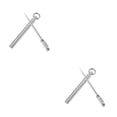 thumbnail image 3 of Wosthever Palillo de dientes, palillo de de viaje de Metal, tenedor de fruta portátil, accesorio de limpieza de con soporte 2piezas Wosthever CBP000097, 3 of 6