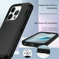 thumbnail image 5 of I-HONVA For iPhone 14 Pro Max Case,3-Layer Military Grade Drop Protection Anti-Slip Bumper Rugged Shockproof Dustproof Protection 6.7 inch Phone Case,Full Black, 5 of 7