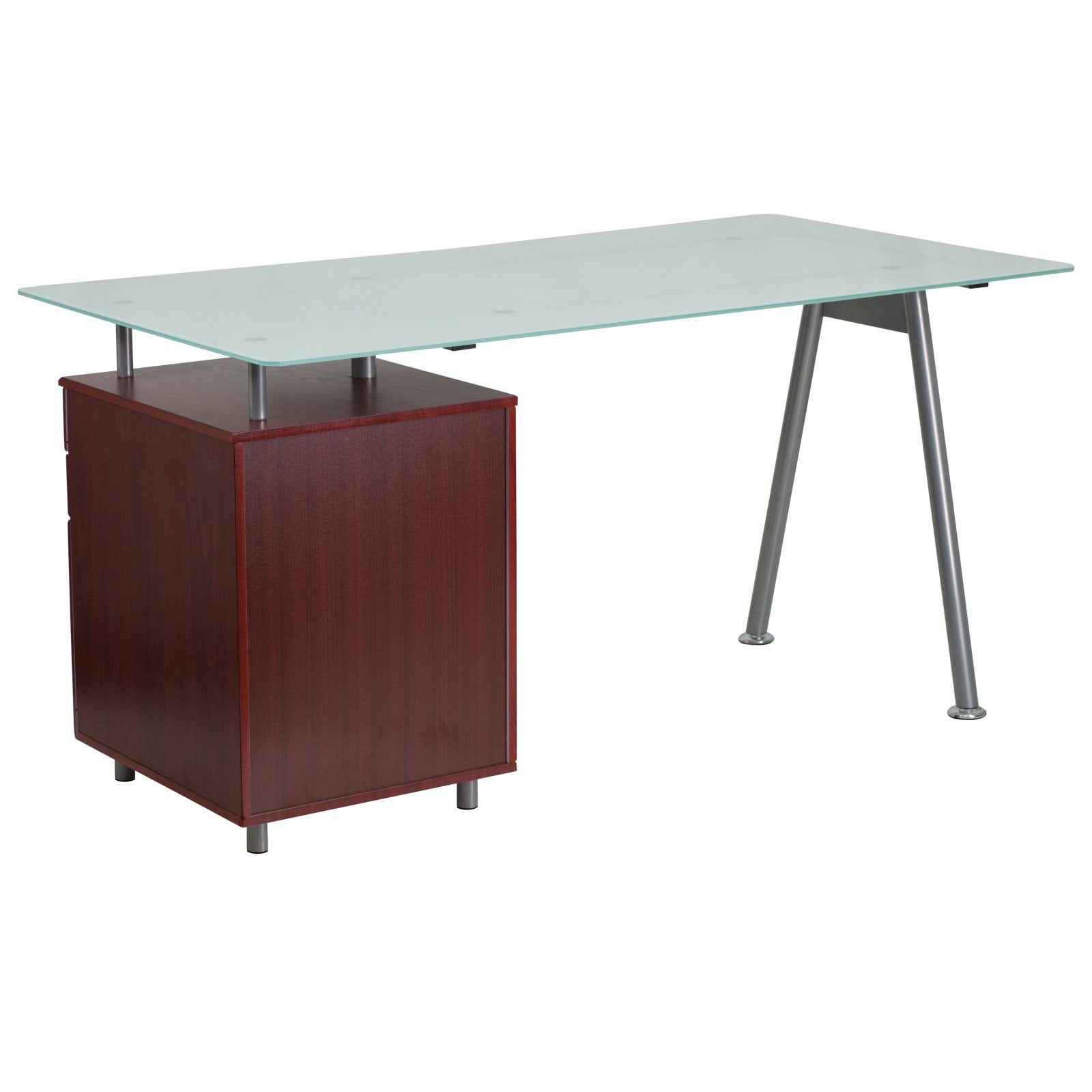 Flash Furniture Black Gl Computer Desk With 3 Drawer Pedestal Flash Furniture Black Gl Computer Desk With 3 Drawer Pedestal