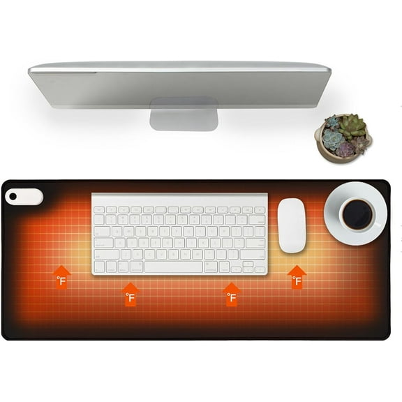 Heated Desk Pad, Heated Mouse Pad- 31.5 x 13 inch, Heated Desk Mat, Desk Warmer - Ideal for Office and Home