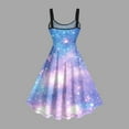 thumbnail image 4 of Tnhcen Women's Summer Sleeveless Bodycon Midi Dress with Galaxy Print, Stretchy Casual Dress for Women, Plus Size up to 4XL, Stylish Party Clubwear Outfit, 4 of 4