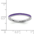 thumbnail image 5 of Sterling Silver Purple-Enameled 2.25mm Ring, 5 of 5