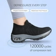 thumbnail image 2 of Women's Walking Shoes Arch Support Non Slip Work Shoes Breathable Knit Upper Lightweight for Plantar Fasciitis, 2 of 17
