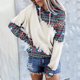 thumbnail image 5 of Puntoco moda mujer manga larga otoño camiseta impresión bolsillos con capucha blusa tops Puntoco Puntoco-4143, 5 of 7
