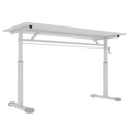 thumbnail image 5 of Tcbosik 23.6" - 35.4" Height Adjustable Stand Up Desk, Manual Standing Computer Desk with Crank Handle, 47.2" Gaming Table for Home Office, Easy Assembly, White, 5 of 10