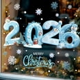 thumbnail image 5 of ZLKMQM Christmas Window Clings for Glass, PVC Static Window Decals with Snowflake Merry 2026 Pattern, 60x40cm Christmas Window Stickers for Holiday Decoration, 5 of 6