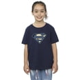 thumbnail image 2 of DC Comics Girls Superman Indigo Blue Logo Cotton T-Shirt, 2 of 3