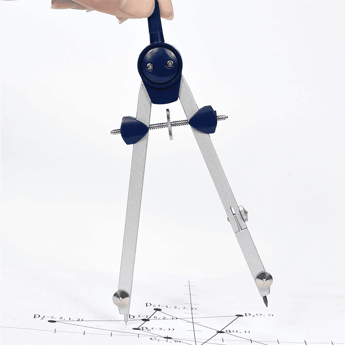 18Pc Geometry Set Metal Compass Geometry Precision Tool for Student, Circle Drawing Tool and Architecture Drafting Kits