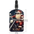 thumbnail image 6 of Square 2Pack PU Leather Santa Claus Motorcycle Cruise Luggage Tag with Privacy Cover and Name ID Tag for Travel Handbags Backpacks Luggage Tags, 6 of 6