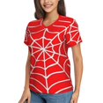 thumbnail image 2 of Spider-Man T-Shirt à Manches Courtes Col en V pour Femmes, 2 of 7