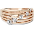 thumbnail image 4 of Pompeii 14K Rose Gold 1/2ct Diamond Right Hand Journey Ring (H/I,I1), 4 of 4