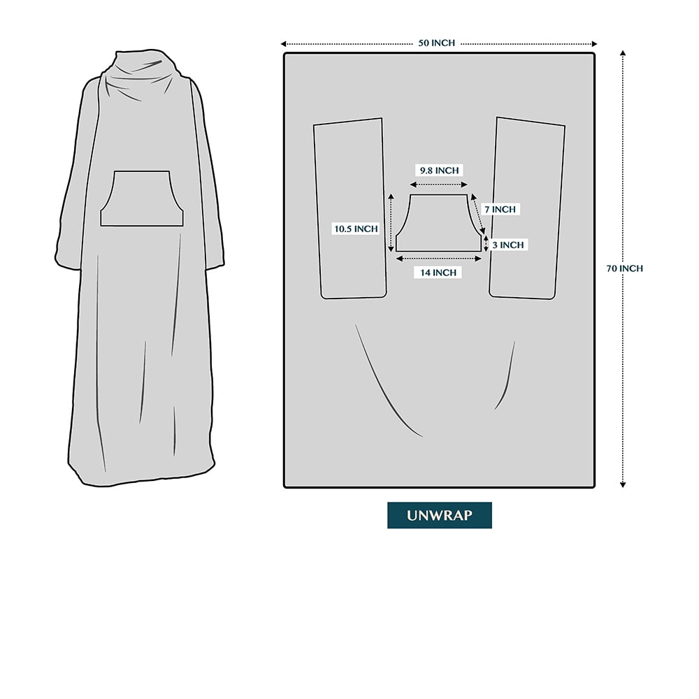 PAVILIA Beige Cream Fleece Wearable Blanket with Sleeves for Adults Women Men, Soft Warm Full Body Wrap Throw, Sweatshirt Pocket, Cozy Pullover Robe Blanket with Arm, Gifts for Christmas Mom Wife