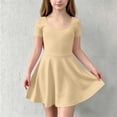 thumbnail image 6 of ATOGUTA Athletic Dress for Girls Khaki Ruffle Summer Dresses Cute Birthday Party Princess Sundress 5T-15, 6 of 7