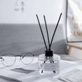 thumbnail image 4 of QUUPY 2 PCS 50ml/1.7OZ Thick Round Glass Diffuser Bottle Jars Pot Exquisite Essential Oils Container For Xmas Gift, 4 of 8