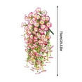 thumbnail image 3 of Enredadera de Rosa Artificial, Guirnalda Colgante con Tallo Largo, Flores de Seda Falsa, Planta Decorativa para Hogar, Oficina, Sala de Estar, Decoración de Pared, 75cm, 3 of 6