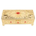thumbnail image 2 of Trinket Organizer Case, Metal Jewelry Box Interior  Vintage Alloy Rectangular Compact Large Capacity  For Earrings, 2 of 8