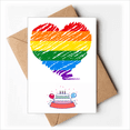 thumbnail image 1 of Rainbow Heart LGBT Happy Birthday Greeting Cards Envelopes Blank, 1 of 3
