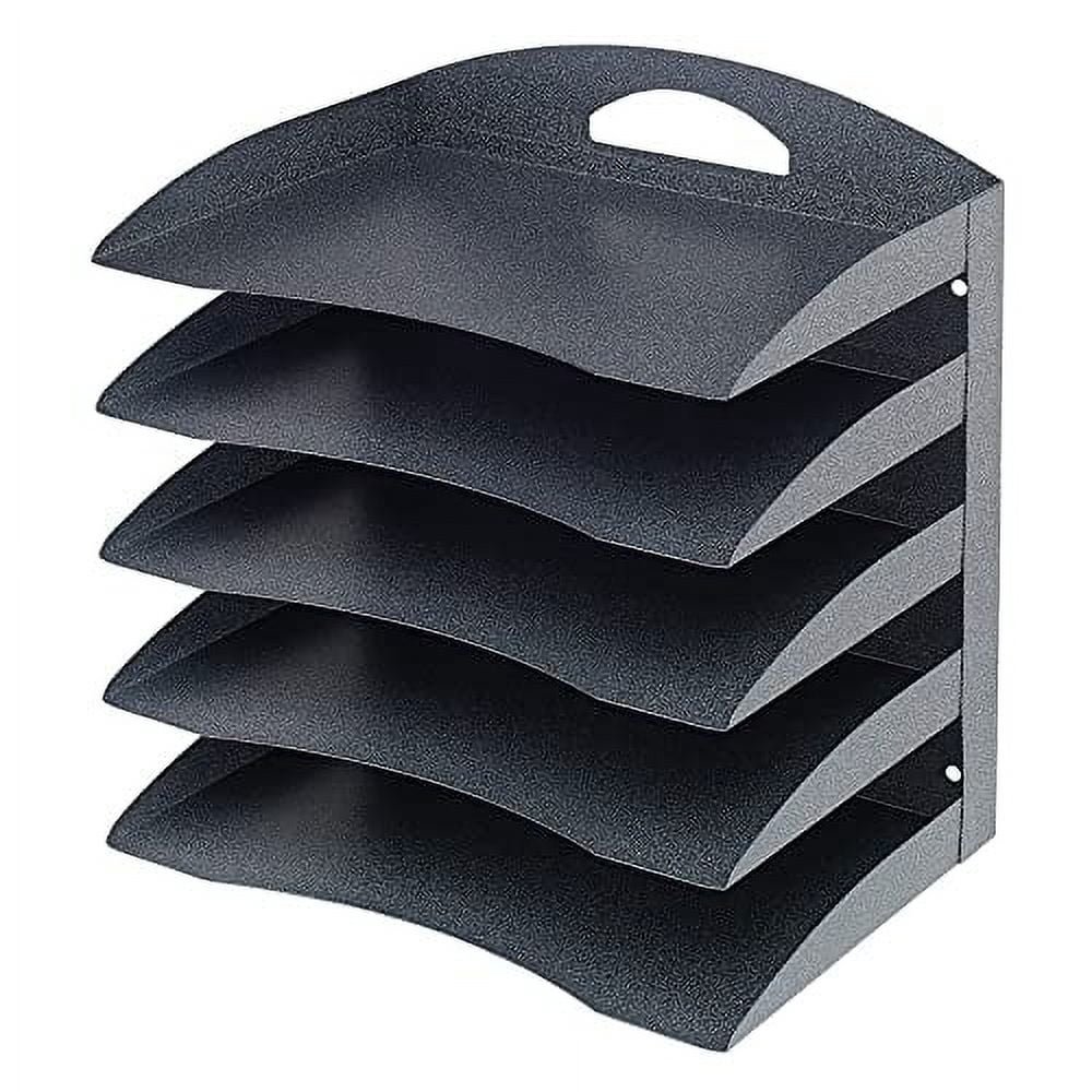 Office Depot 58% Recycled 5-Tier Horizontal Desk Organizer, Letter Size, Granite, OD5HA3