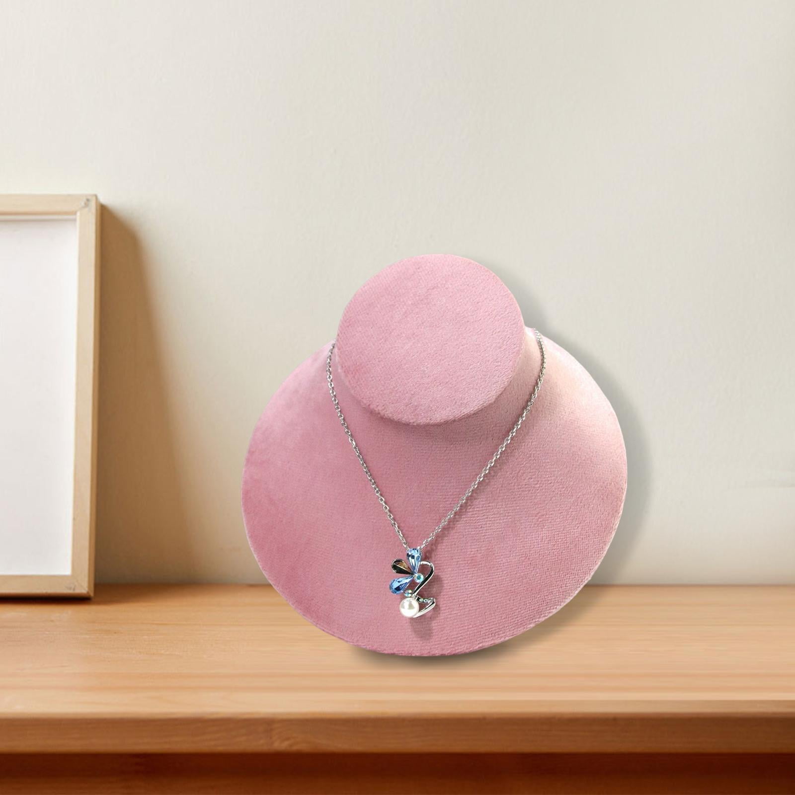 Elegant Flannel Necklace Bust Display Neck Model Jewelry Holder Stand