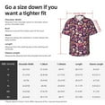 thumbnail image 5 of Gukieu music Skull record Guitar Print Men's Short-sleeved Shirts, Button-down Lapel Hawaiian Shirts, T-shirts, Beach Vacation Summer Casual Wear,3X-Large, 5 of 7