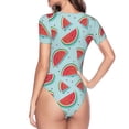 thumbnail image 4 of The Xecao Watermelon Women's Crew Neck Body Suit, a short-sleeved bodysuit and basic swimsuit, both comfort and style for dating and daily life, 4 of 9