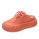 thumbnail image 1 of Zapatillas de deporte de plataforma para mujer, zapatos de plataforma ligeros de primavera, zapatos gruesos de punta redonda, zapatos planos con cordones para monopatín para mujer 36 Gao Jinjia LED, 1 of 2