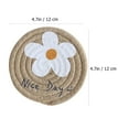 thumbnail image 2 of 6Pcs Japanese Style Cotton Rope Placemat Insulation Mat Plate Cup Coaster, 2 of 8