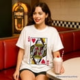 thumbnail image 5 of Queen of Hearts Card T-Shirt, Classic Retro Love Valentine Tee, 5 of 5