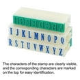 thumbnail image 3 of Uxcell 13mm Plastic 26 Digits Font Size 2 Alphabet A-Z Detachable Letter Stamp Set, 3 of 5