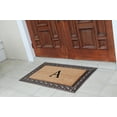 thumbnail image 4 of A1HC First Impression Natural Brown Rubber And Coir Classic Paisley Border Extra-large Double door Monogrammed Doormat - 30" x 48", 4 of 10